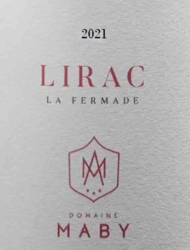 Dom Maby 2021 Lirac, La Fermade Rouge (GSM Blend)