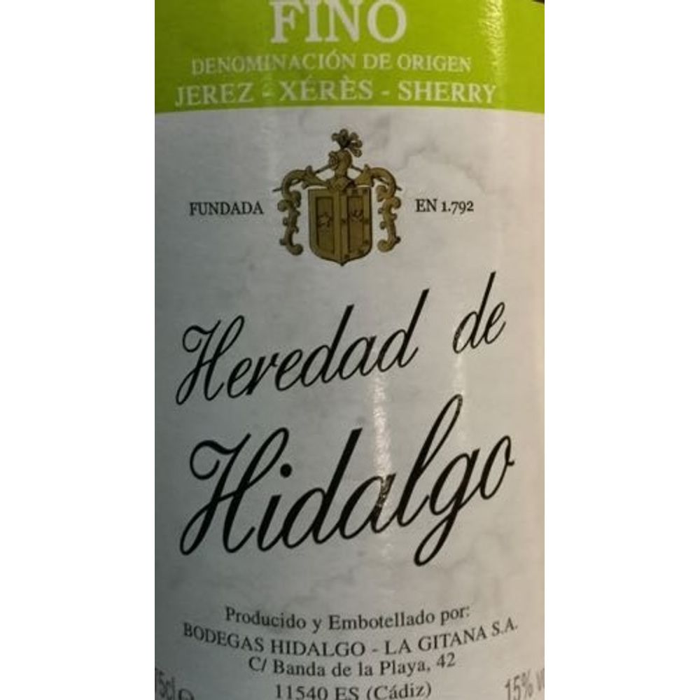 Bodegas Hidalgo La Gitana Heredad Fino (750 ml)