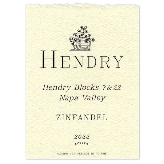 Hendry 2022 Zinfandel, Blocks 7 & 22, Napa Valley