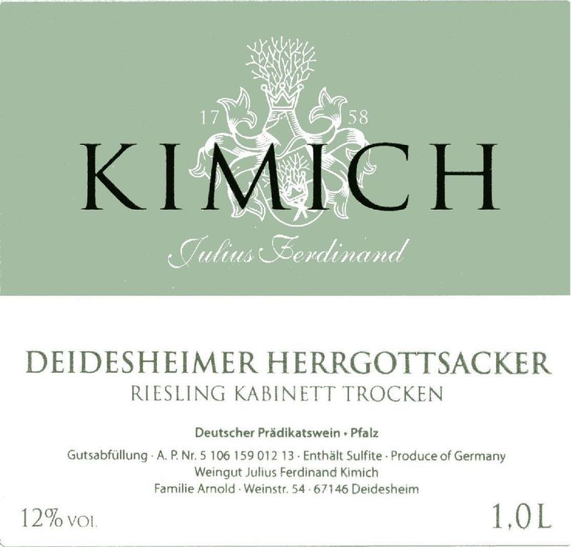 Kimich Riesling Deidsheimer Herrgottsacker Kabinett