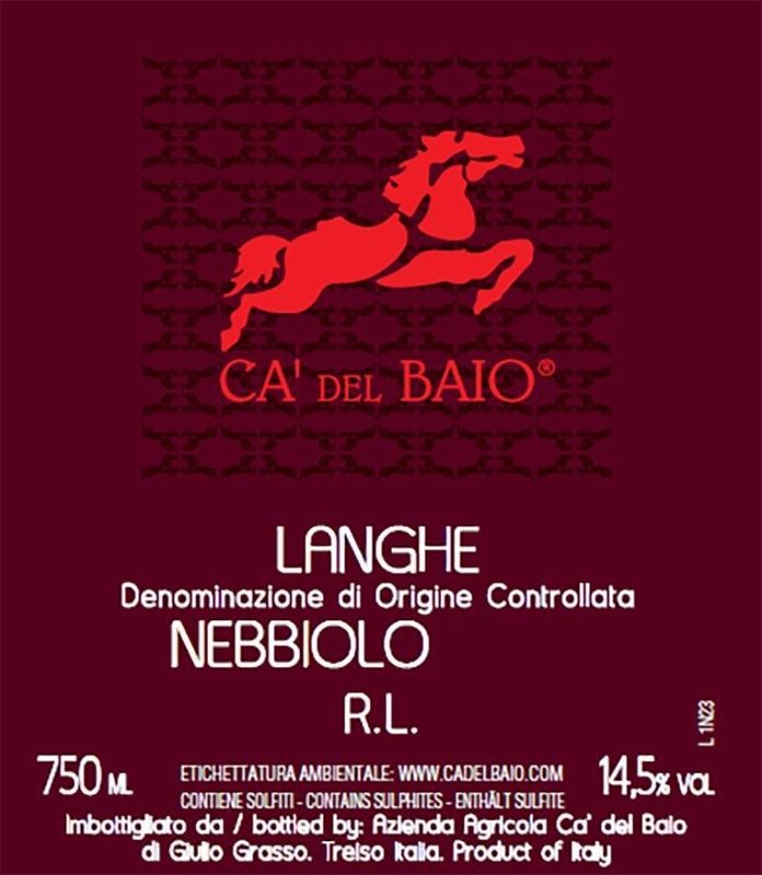 Ca del Baio 2024 Nebbiolo Langhe