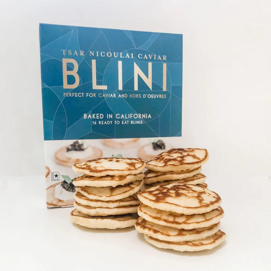 A box of Blini from Tsar Nicoulai (16 ready to eat)