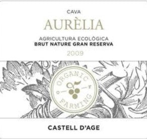 Wine label for the Aurelia Brut Nature from Castell d'Age