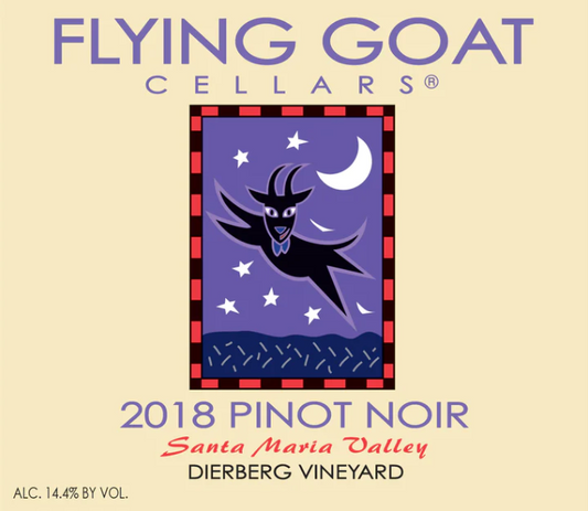 Flying Goat Cellars 2018 Pinot Noir, Dierberg Vineyard