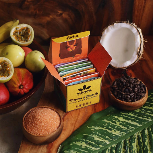 Manoa Chocolate Flavors of Hawaii 6 Bar Gift Set