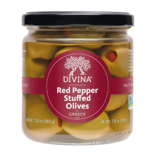 Divina Red Pepper Stuffed Olives