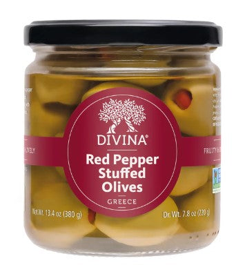 Divina Red Pepper Stuffed Olives