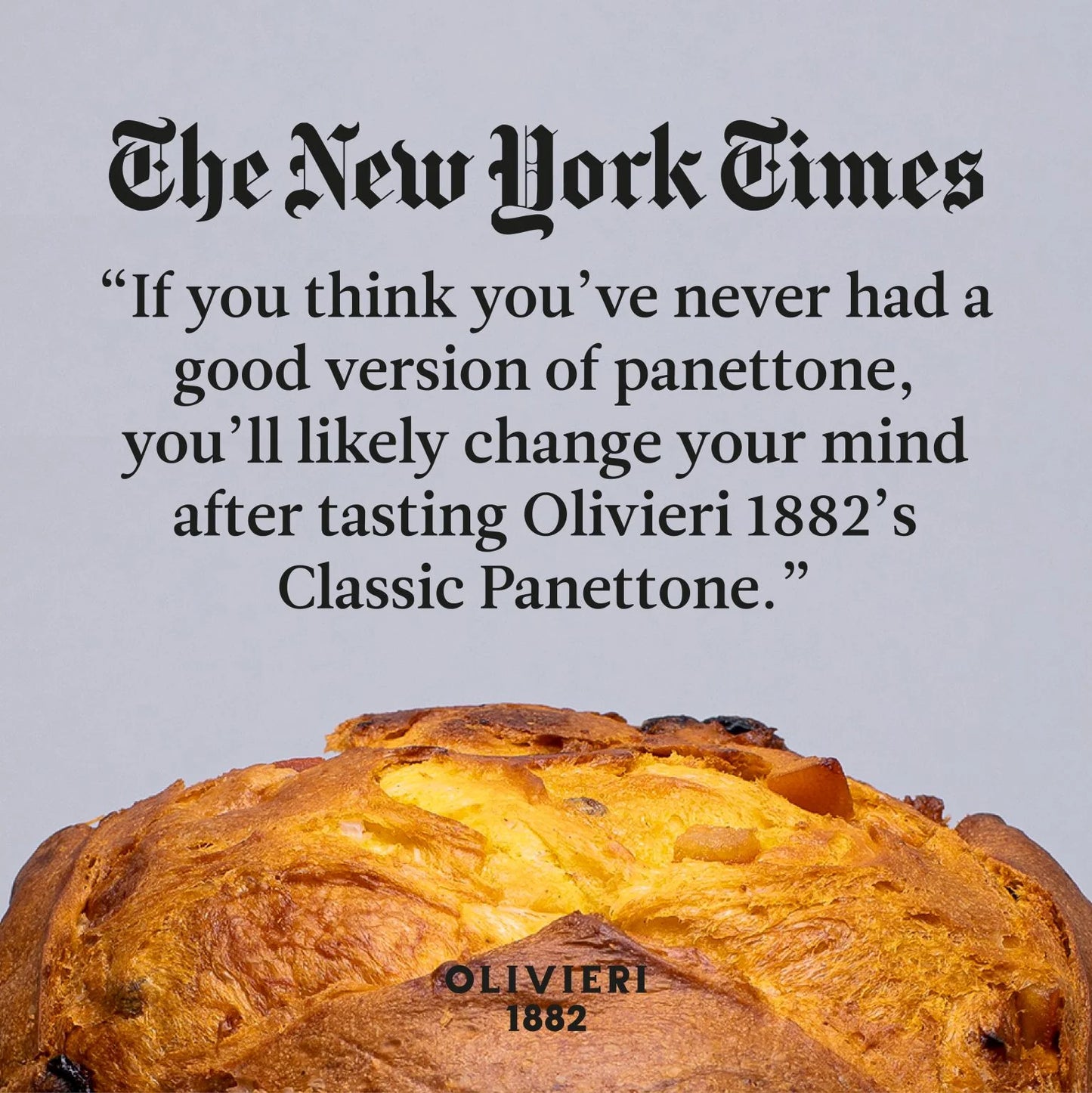 Olivieri 1882 Classic Panettone (1Kg, serves 8 - 10)