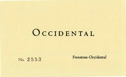 Occidental 2021 Freestone Pinot Noir