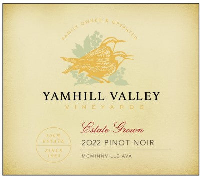 Yamhill Valley Vineyards 2022 Estate Pinot Noir