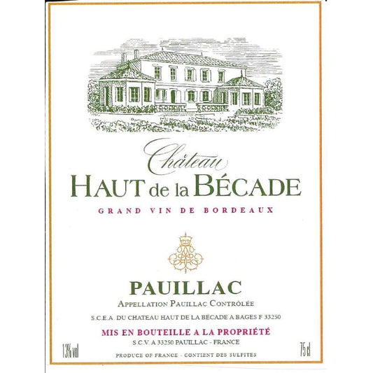 Chateau Haut de la Becade 2020 Pauillac
