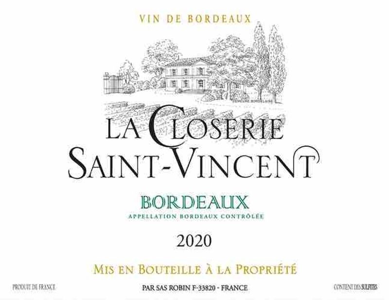 Le Closerie Saint-Vincent 2020 Bordeaux Blanc