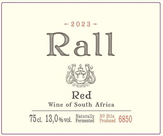 Rall Wines 2023 Red Swartland, South Africa