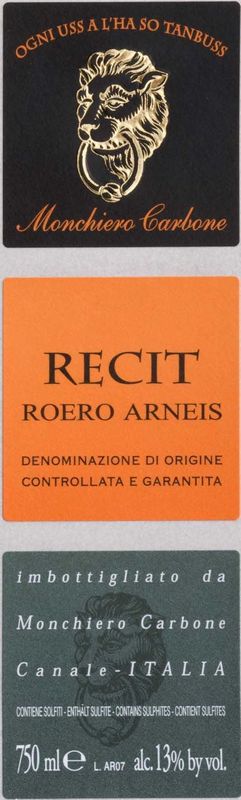 Monchiero Carbone 2021 Roero Arneis Recit