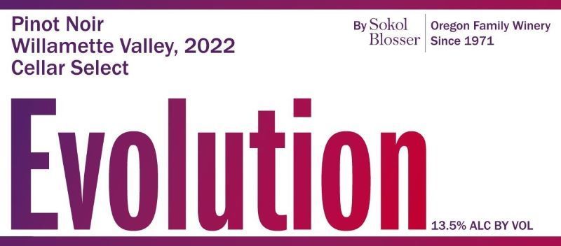 Sokol Blosser Evolution Pinot Noir from Willamette Valley