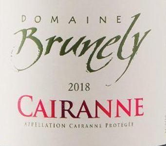 bottle of domaine brunely cairanne